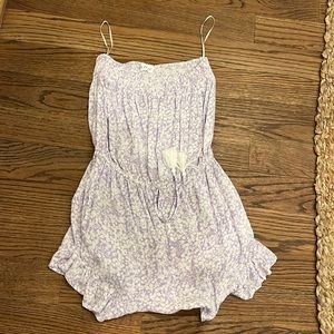 kiwi+punch purple floral romper